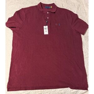 Polo Ralph Lauren Mens XXL Classic Fit Polo Shirt Dark Red Heather NWT